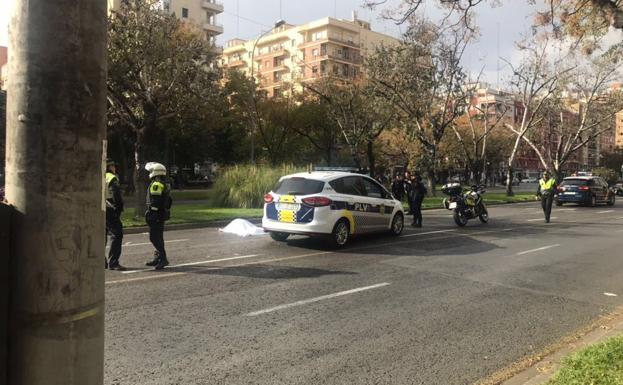 Fallece un peatón de 87 años tras ser atropellado por una moto en la avenida Blasco Ibáñez de Valencia