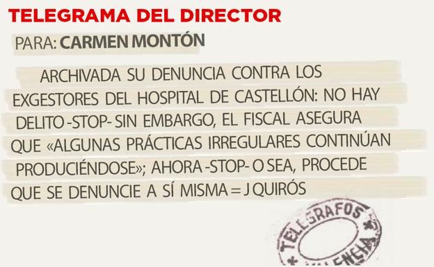 Telegrama para Carmen Montón