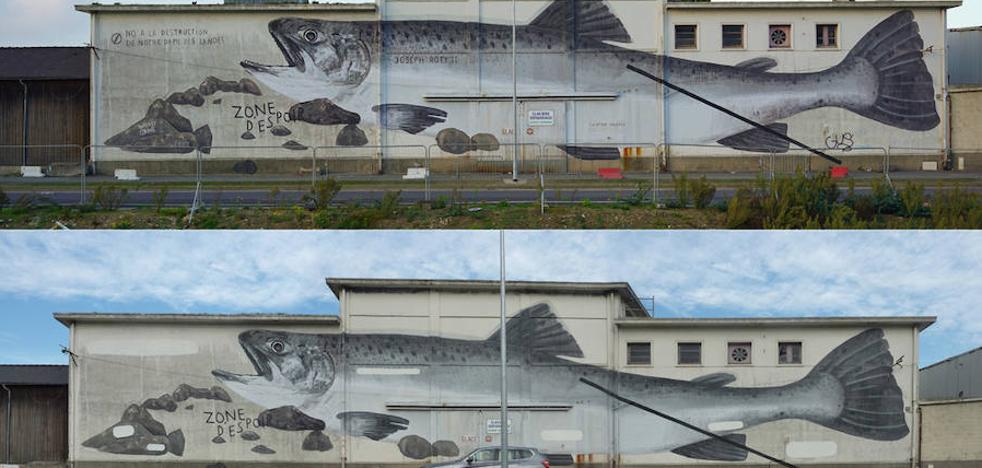 Un mural de Escif, censurado en Francia