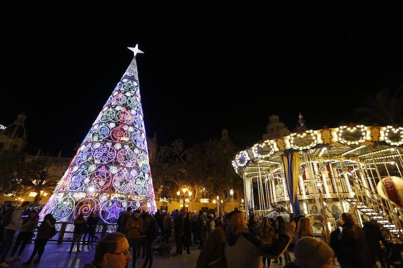 Fotos de la iluminación navideña en Valencia