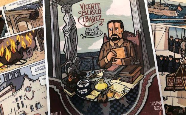 La vida de Vicente Blasco Ibáñez en viñetas