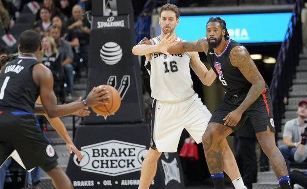 Pau Gasol, clave en el triunfo de los Spurs ante los Clippers