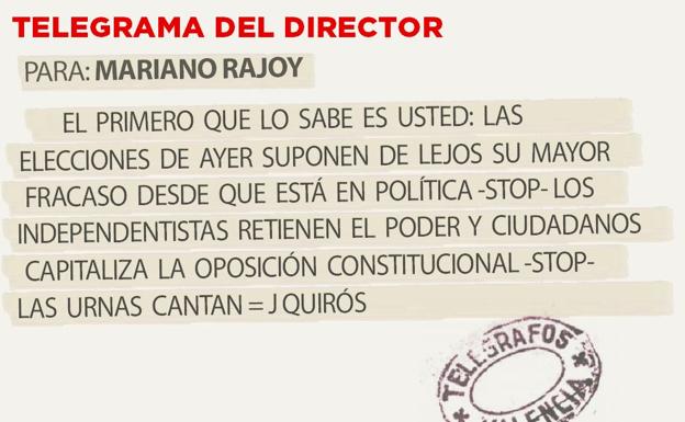 Telegrama para Mariano Rajoy