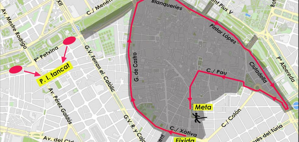 Calles cortadas el 30 de diciembre por la San Silvestre de Valencia 2017