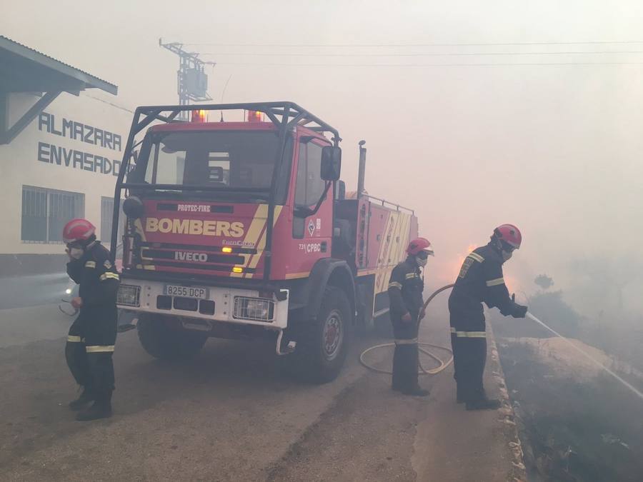 Fotos del incendio forestal en Culla