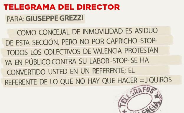 Telegrama para Giuseppe Grezzi