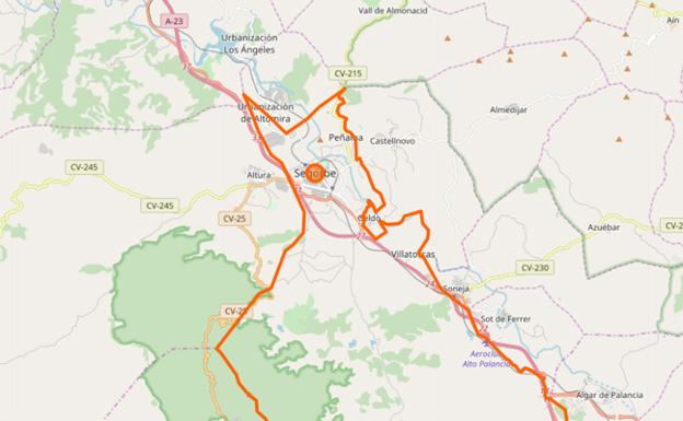 Un herido grave al salirse con el coche de la A-23 en Segorbe