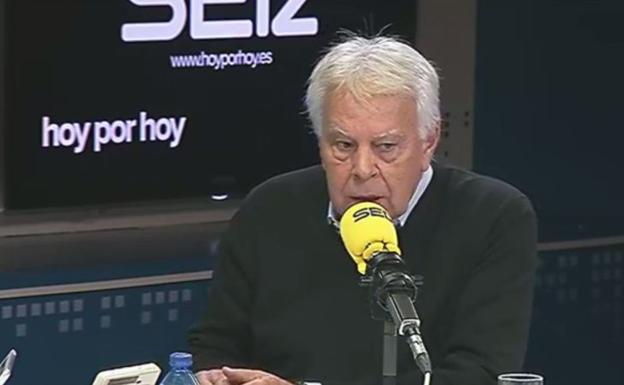 Felipe González no ve delito de rebelión en el 'procés'