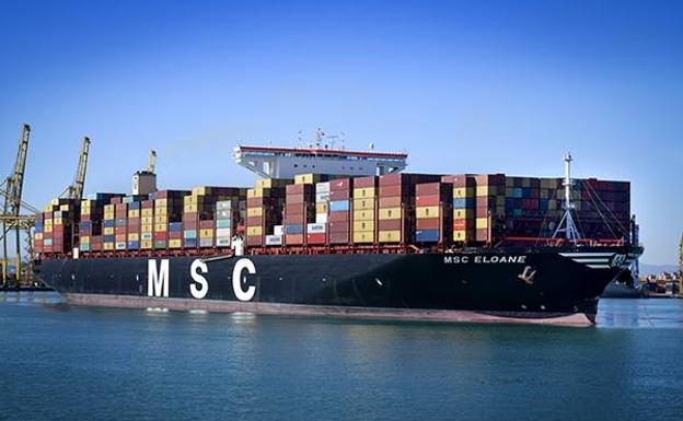 El mayor buque de MSC atraca en el Puerto de Valencia