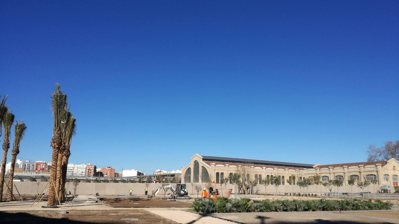 Fotos de las obras en el Parque Central de Valencia