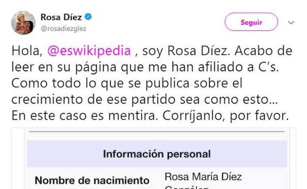 Rosa Díez contra Wikipedia