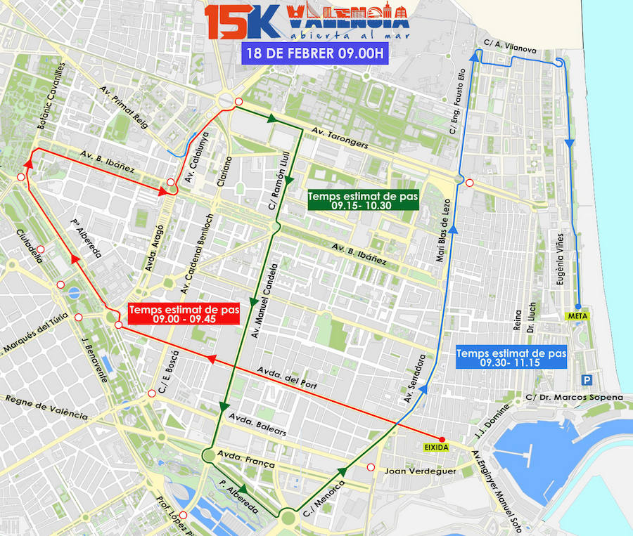 Calles cortadas en Valencia este fin de semana por la celebración del año nuevo chino y la carrera 15K