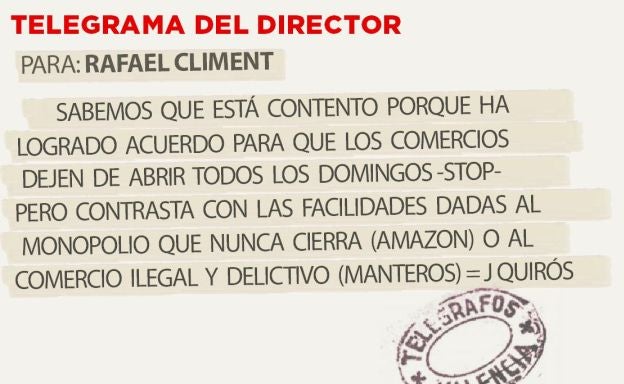 Telegrama para Rafael Climent