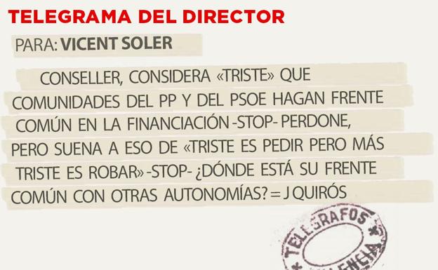 Telegrama para Vicent Soler