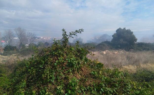 Un incendio afecta al Parque Natural del Turia