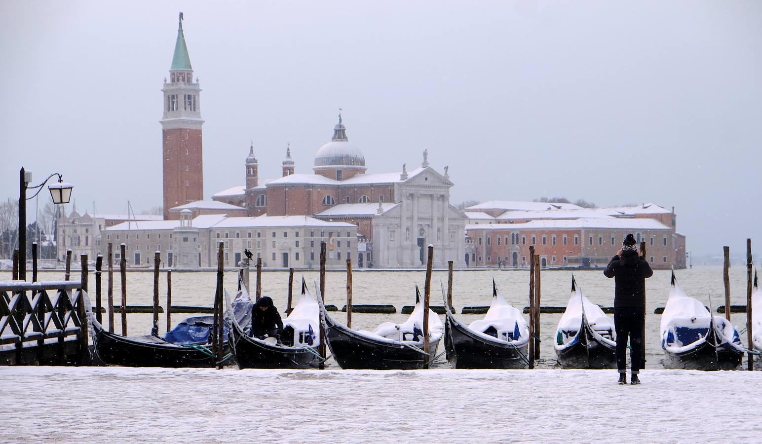 Fotos de Venecia cubierta de nieve