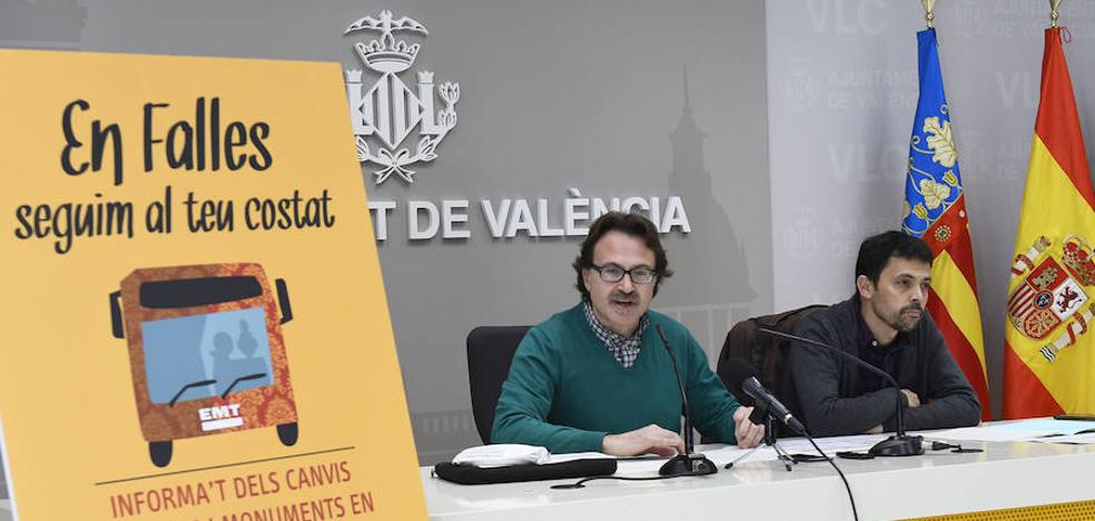 La EMT ofrecerá 3,6 millones de viajes los días grandes de Fallas