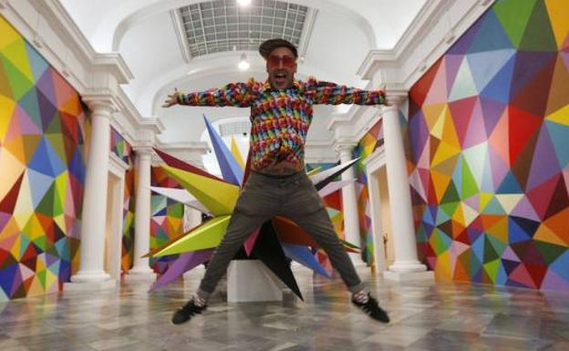 El arte urbano de Okuda también llega a los museos