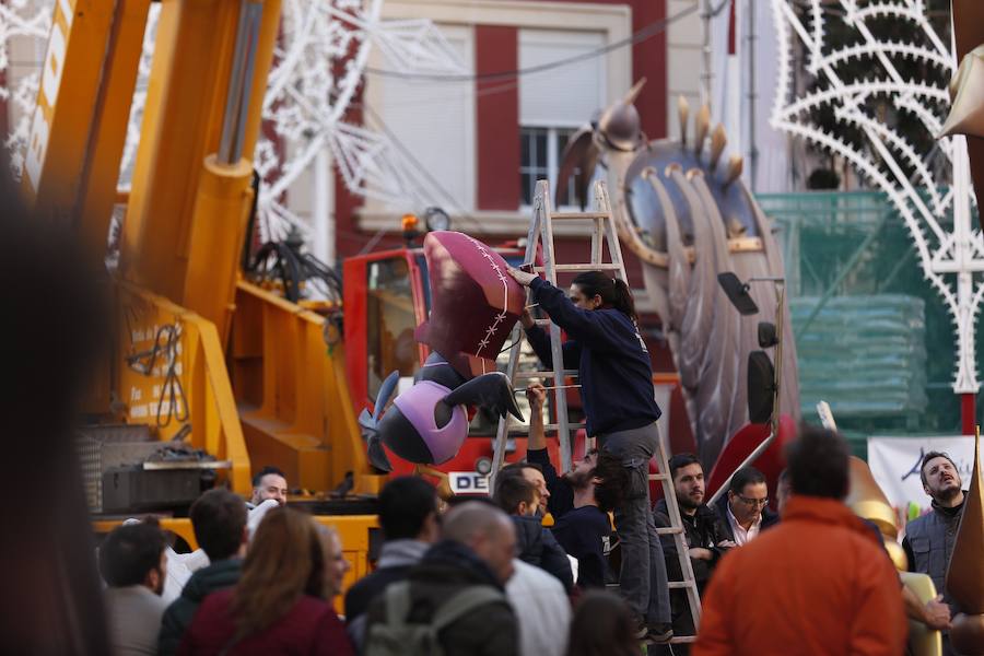 La plantà de las fallas de Especial y Primera A de las Fallas 2018