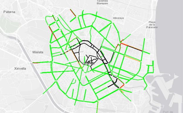 El Ayuntamiento ralentiza el acceso de vehículos a Valencia por el medio maratón