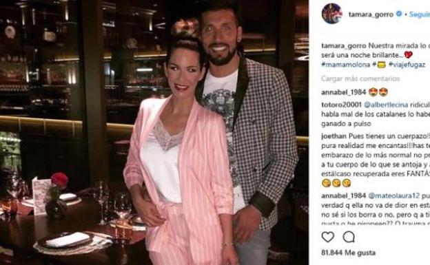 La romántica escapada de Tamara Gorro con Ezequiel Garay