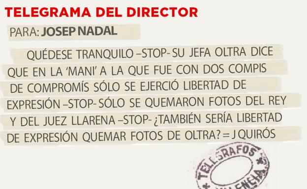 Telegrama para Josep Nadal