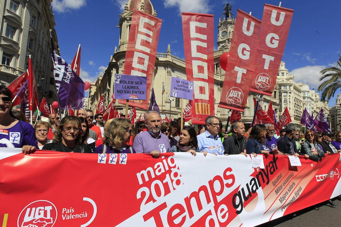 Manifestación del 1 de mayo de 2018 en Valencia