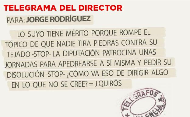 Telegrama para Jorge Rodríguez