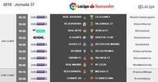 La Liga modifica los horarios de la jornada 37