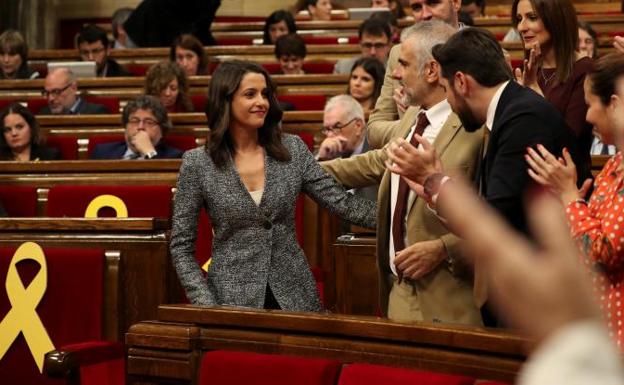 Arrimadas a Torra: «Usted representa el pasado con su nacionalismo excluyente»