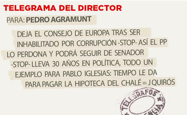 Telegrama para Pedro Agramunt