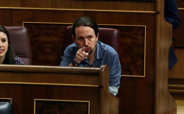 Pablo Iglesias pide a Sánchez que estudie la entrada de Podemos en el Gobierno si gana la moción de censura