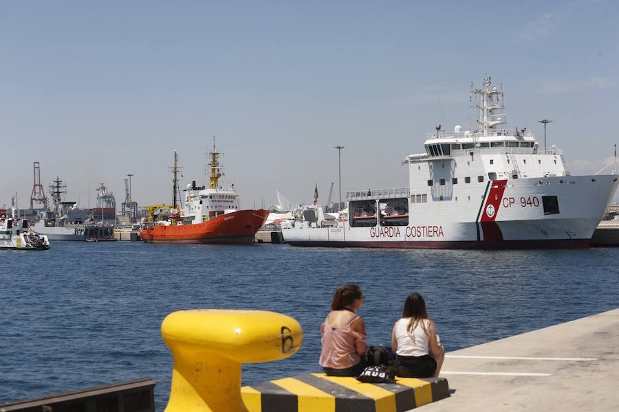 La flotilla del Aquarius llega a Valencia