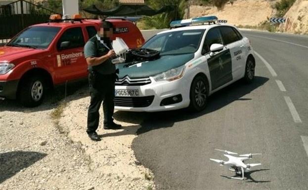 Un dron ayuda a rescatar a cinco senderistas de entre 70 y 80 años