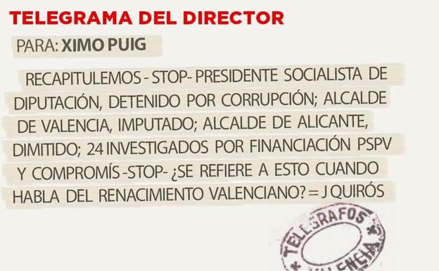 Telegrama para Ximo Puig