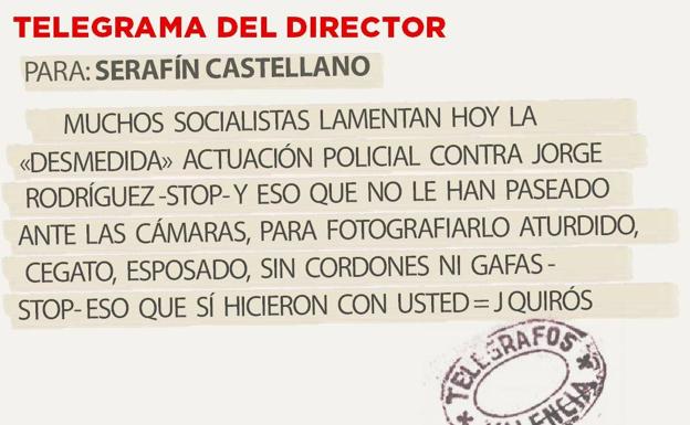 Telegrama para Serafín Castellano