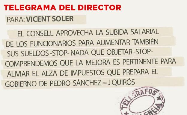 Telegrama para Vicent Soler