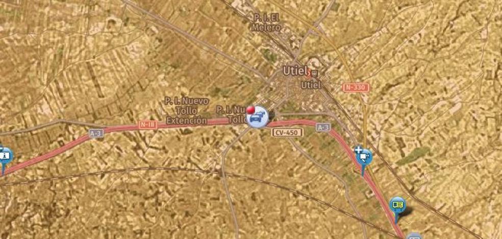 Una avería obliga a cortar un carril en la A-3 y activa el nivel rojo en Utiel