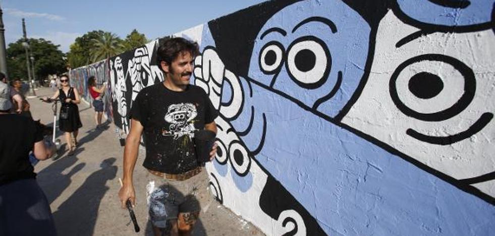 El autor del polémico mural de Jesuitas es ilustrador electoral de Compromís