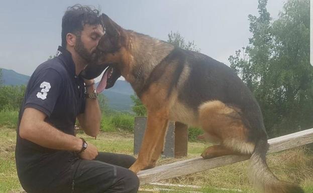 Muere envenenado Kaos, el perro que salvó vidas en el terremoto de Amatrice