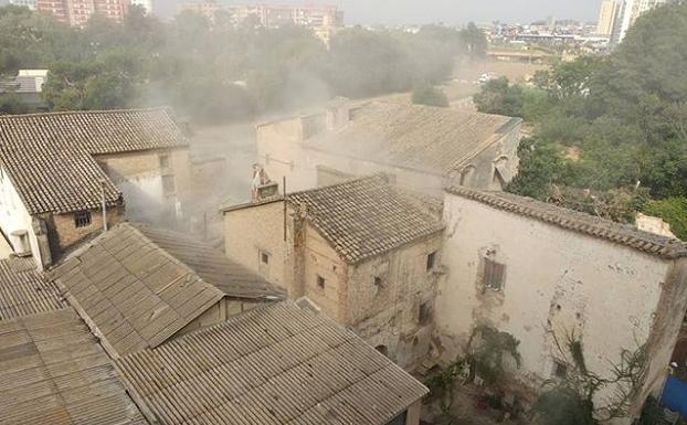 Se desploma una de las casas de la alquería del Moro