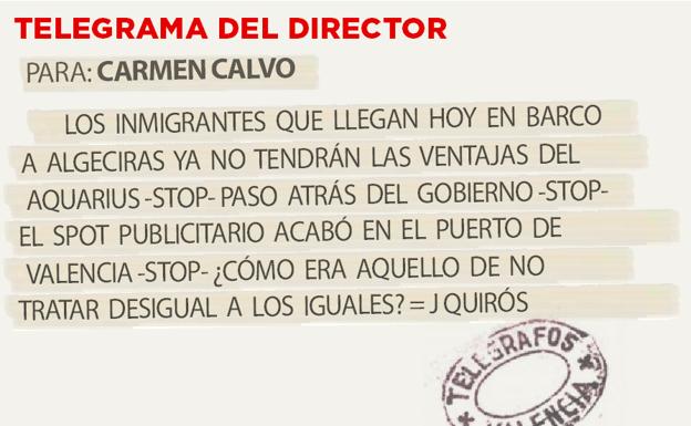 Telegrama para Carmen Calvo