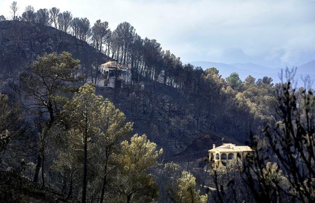 Bomberos declara extinguido el incendio de Llutxent