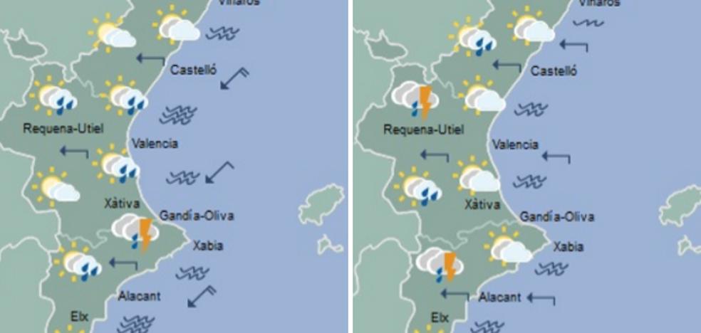 Las tormentas barren el sur de la Comunitat y comienzan a remitir