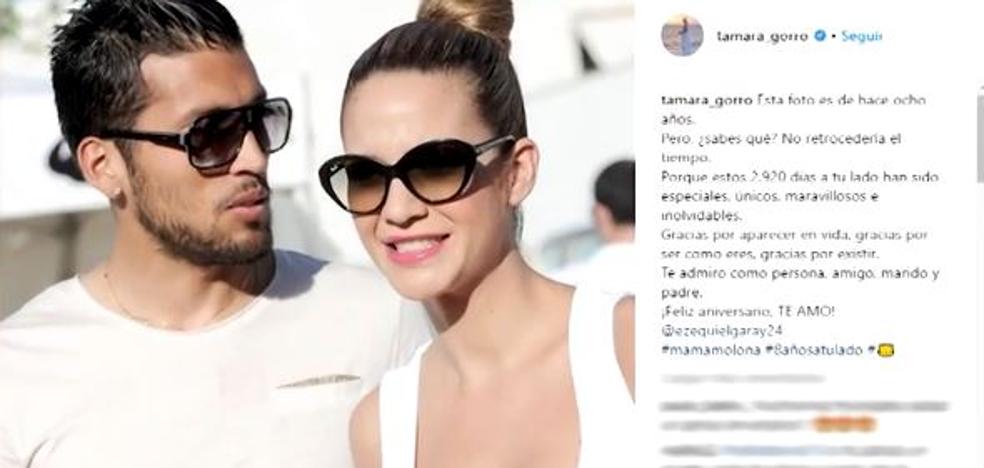 Tamara Gorro y Ezequiel Garay celebran su aniversario de boda