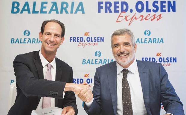 Baleària firma un acuerdo con Fred. Olsen Express para ofrecer una línea entre la Península y Canarias