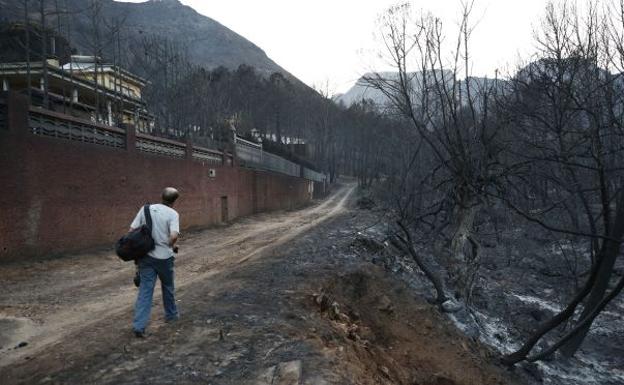 El Consell pone en marcha el dispositivo para inspeccionar las viviendas afectadas por el incendio de Llutxent