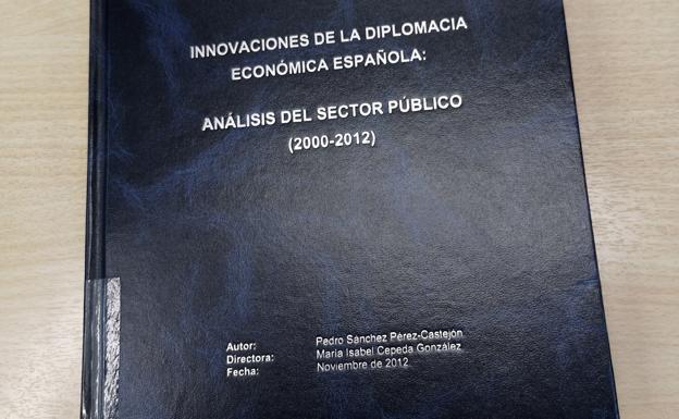 La tesis de Pedro Sánchez puede consultarse en la universidad pero sin hacer copias