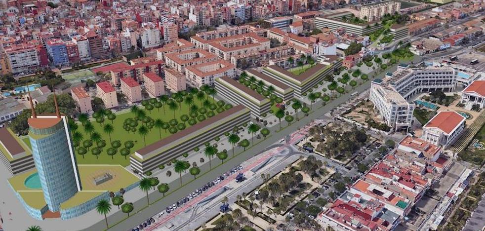 Blasco Ibáñez terminará en una gran plaza ajardinada en el Cabanyal