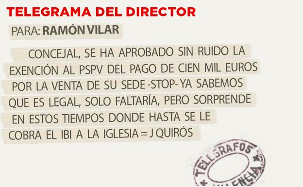 Telegrama para Ramón Vilar